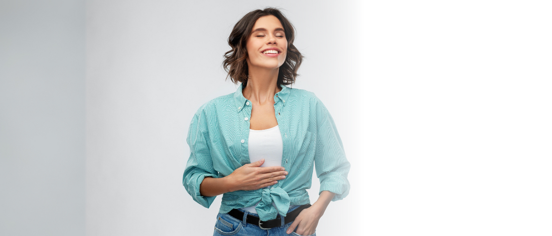 happy person with relief from vagus nerve over stimulation.